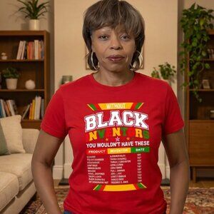 Black History Month T-Shirt - African Empowerment Design with "Without Black